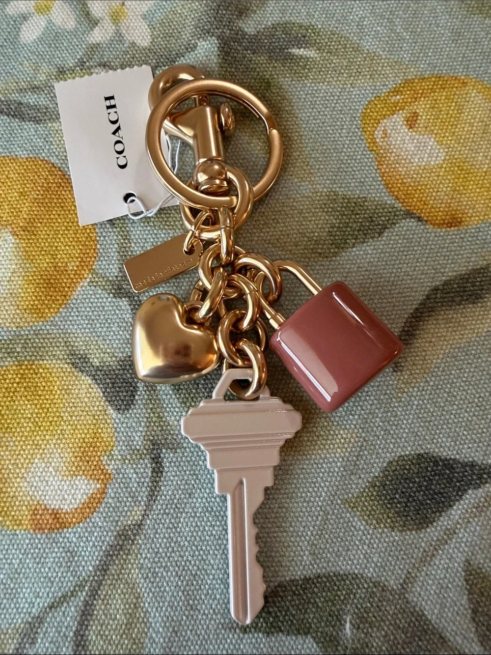 🔑🩷🔑 COACH KEY CLUSTER BAG CHARM KEYCHAIN 🔑🩷🔑  NWT 🔑🩷🔑